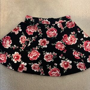 Cute Black and Floral Skater Skirt